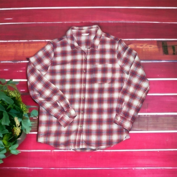 Aeropostale Plaid Long Sleeve Shirt Womens Fall Staple - Picture 2 of 5